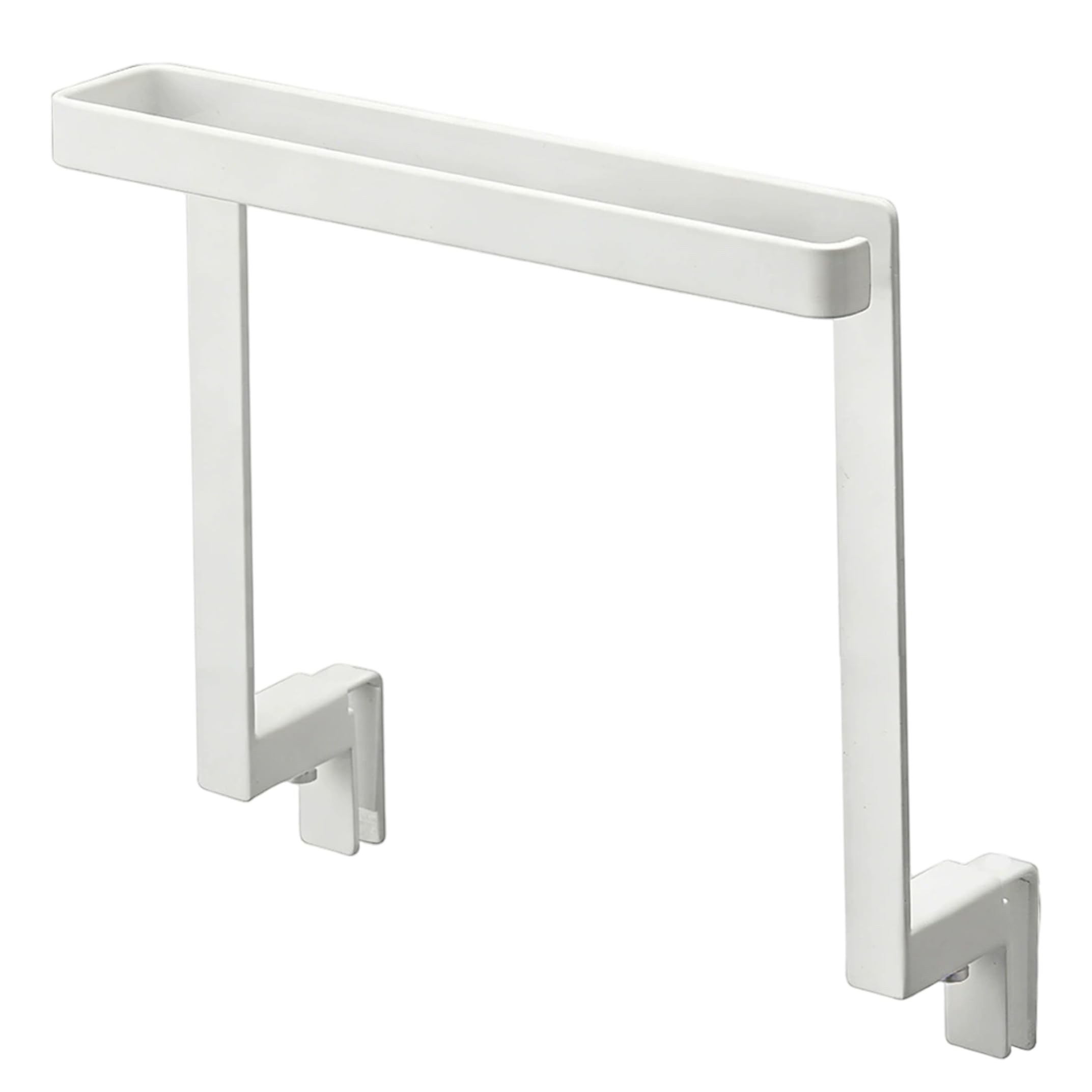 Tsawntd Towel Racks, Storage Under The Sink, Kitchen Towel Rack, No-drill Adjustable Cabinet Door Hanger With Dual Hooks For Under Sink Storage, White