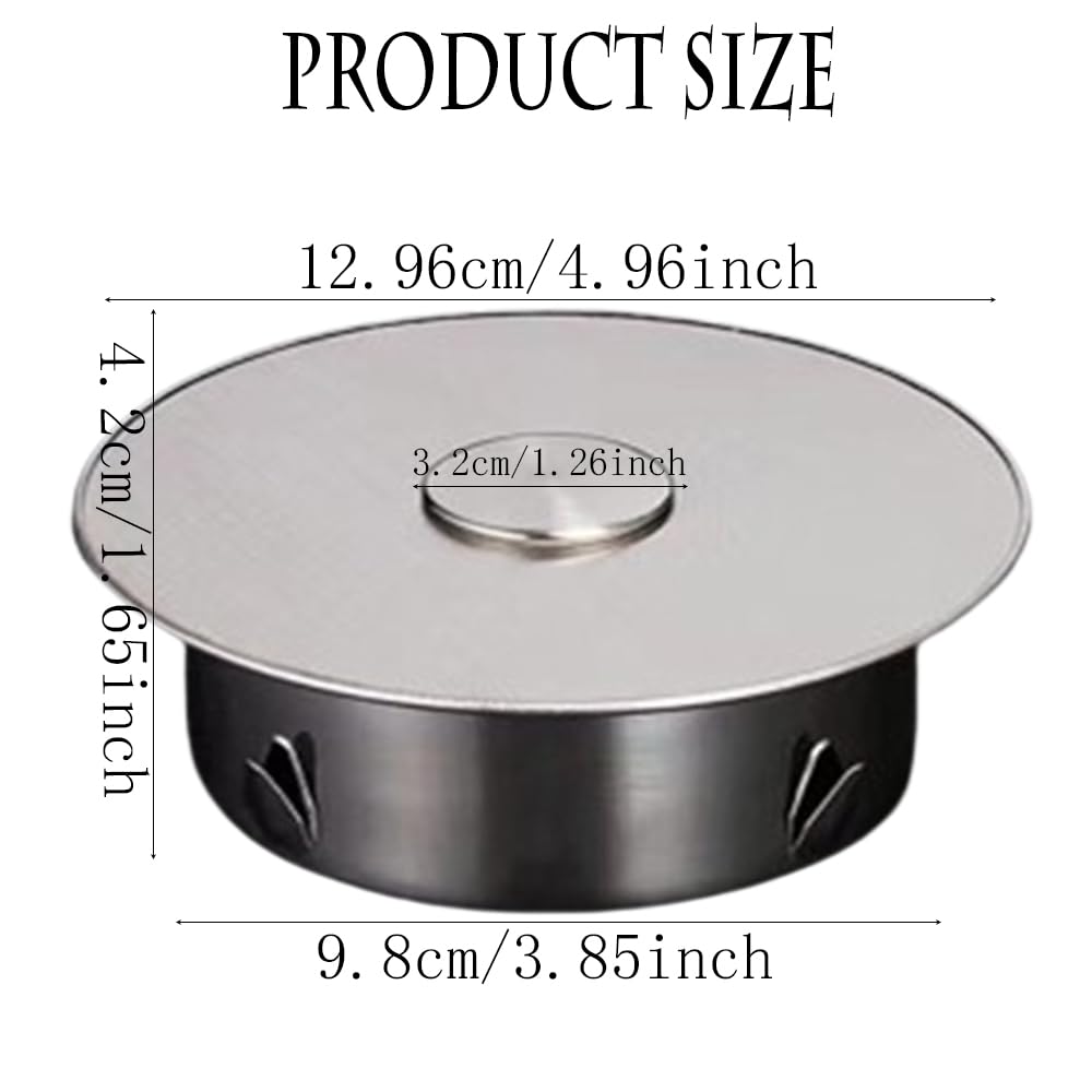 Kachelpijp afdekking 80mm schoorsteengat deksel kachelpijp afdekking schoorsteenafdekking roestvrij staal kachelpijpcapsule wandvoering deksel ovengat deksel voor buizen 80mm, diepte: ca. 42mm