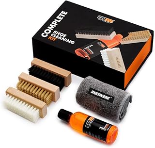 Sponsored Ad - SNEAKARE Complete Shoe Cleaning Kit - Shoe Cleaner,Brushes (Soft, Medium, Stiff), Microfiber Towel