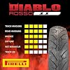 Pirelli Diablo Rosso II 120/70 ZR 17 M/C (58W) TL (K) Front & 160/60 ZR 17 M/C (69W) TL Rear Motorcycle Tires- Sport Performance for Road Use Tire Set with Keychain
