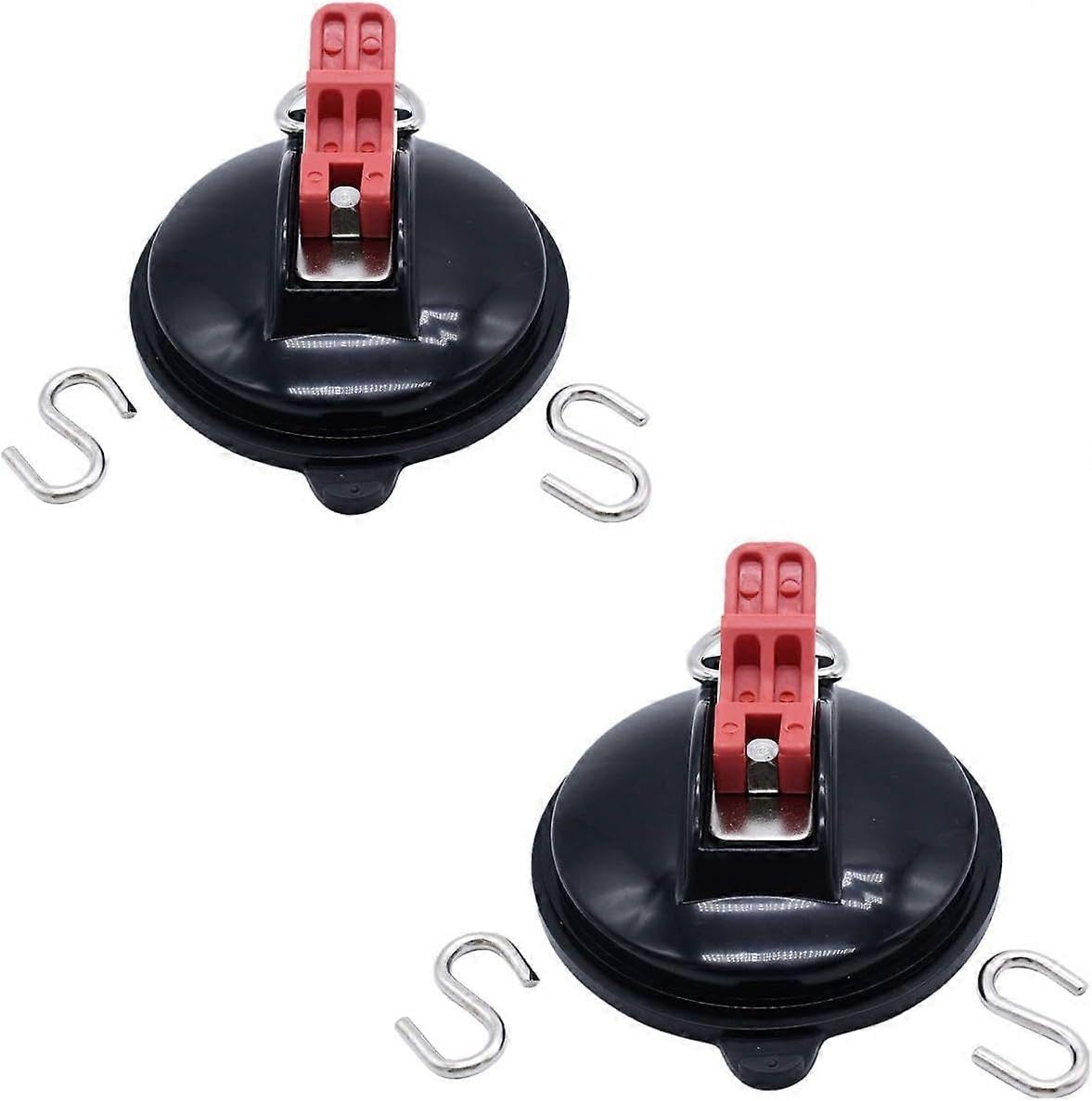 JOYHAPPST Set of 2 Suction Cups with Hooks, Suction Hooks, Multifunctional Suction Holder.