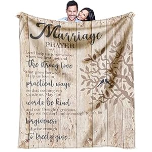 Wedding Gifts for Couples 2025 Bridal Shower Gift for Bride to Be Best Bride Gifts for Wedding Day Unique Newlywed Gifts for Couples Marriage Prayer Throw Blanket 60 x 50 Inch