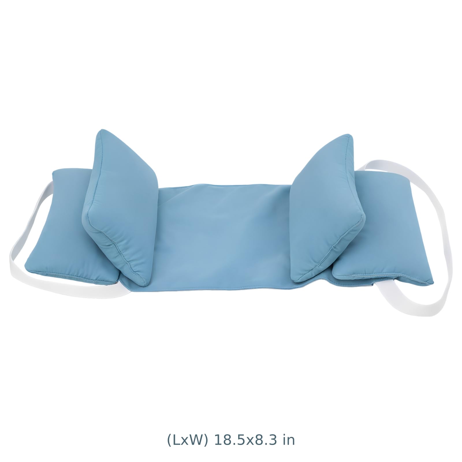Almohada para dormir para ancianos, almohada de posicionamiento sanitario con alas ajustables, almohada para la cabeza, algodón higiénico, correa fija, lavable a máquina, 47 x 21 cm