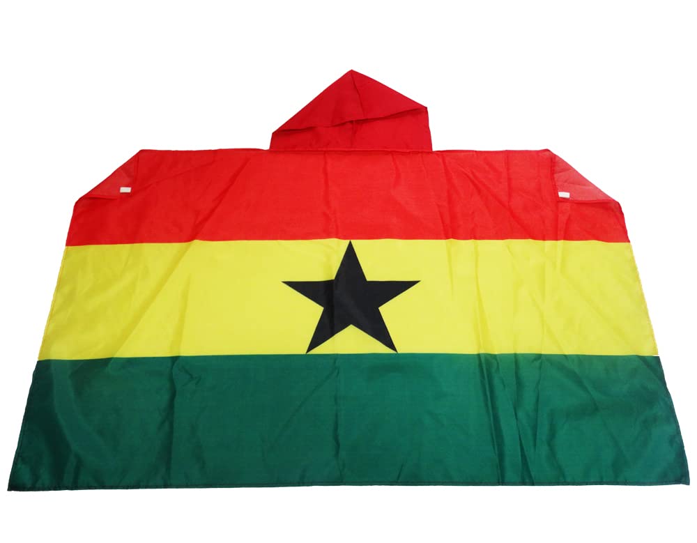 AZ FLAG - Ghana Body Flag - 3x5 Ft - Ghanaian Cap Flag - 100% Polyester with Inegrated Sleeves and Hood - Vivid Colors - 3' x 5' Feet - 150x90 Cm