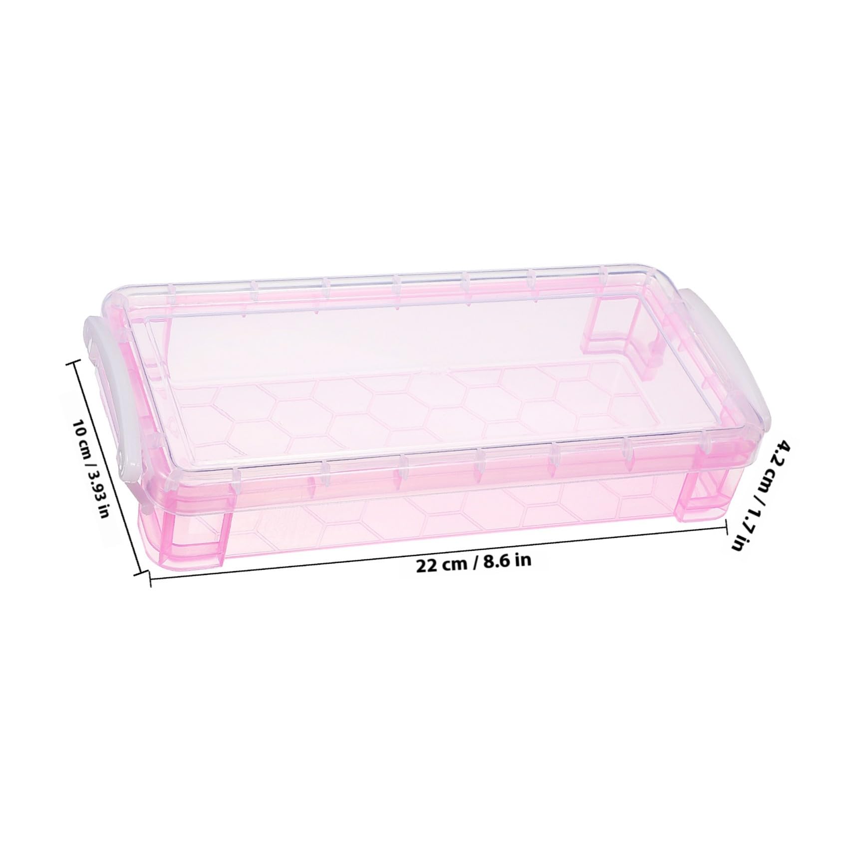WOONEKY Caja de Lápices Transparente Gran Capacidad de Plástico, 6 Piezas