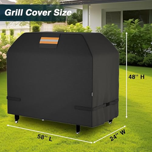 Housse de barbecue haut de gamme bâche durable 147cm résistante aux intempéries