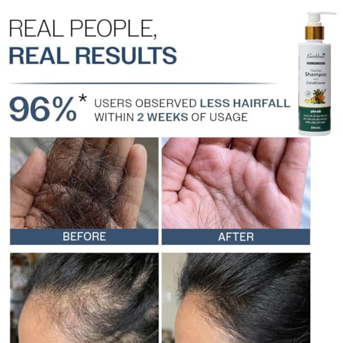 Image of Herbal Shampoo with Conditioner 200ml | Amla, Aritha, Shikakai | Hand Made for Strong Hair Growth & Anti-Hair Fall | Natural Hair Cleanser for Men & Women