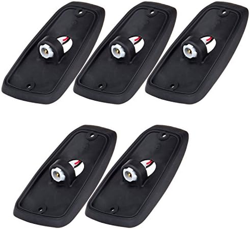 Cab Marker Light 5pcs Top Roof Running Bulbs Bottom Bases Replacement Cab Marker Assembly for 1988-2000 For Chevy For GMC Trucks
