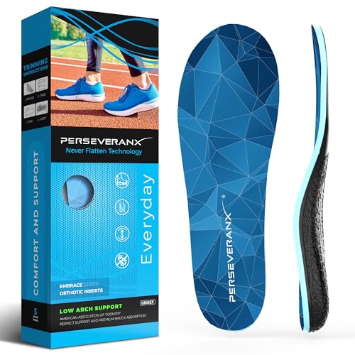 Best Low Arch Insoles for Comfort and Support 11 NASA Grade Plantar Fasciitis Insoles for Men & Women – Low Arch Support Inserts – Shoe Insoles for Work Boots, Plantar Fasciitis Relief, and Women Standing All Day