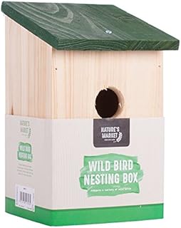 Traditional Garden Shed Wooden Wild Bird Nesting Birdhouse Box Robin Bluetit