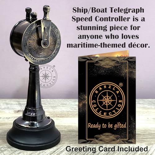 Telégrafo de órdenes con reloj para barco miniatura coleccionable vintage 5
