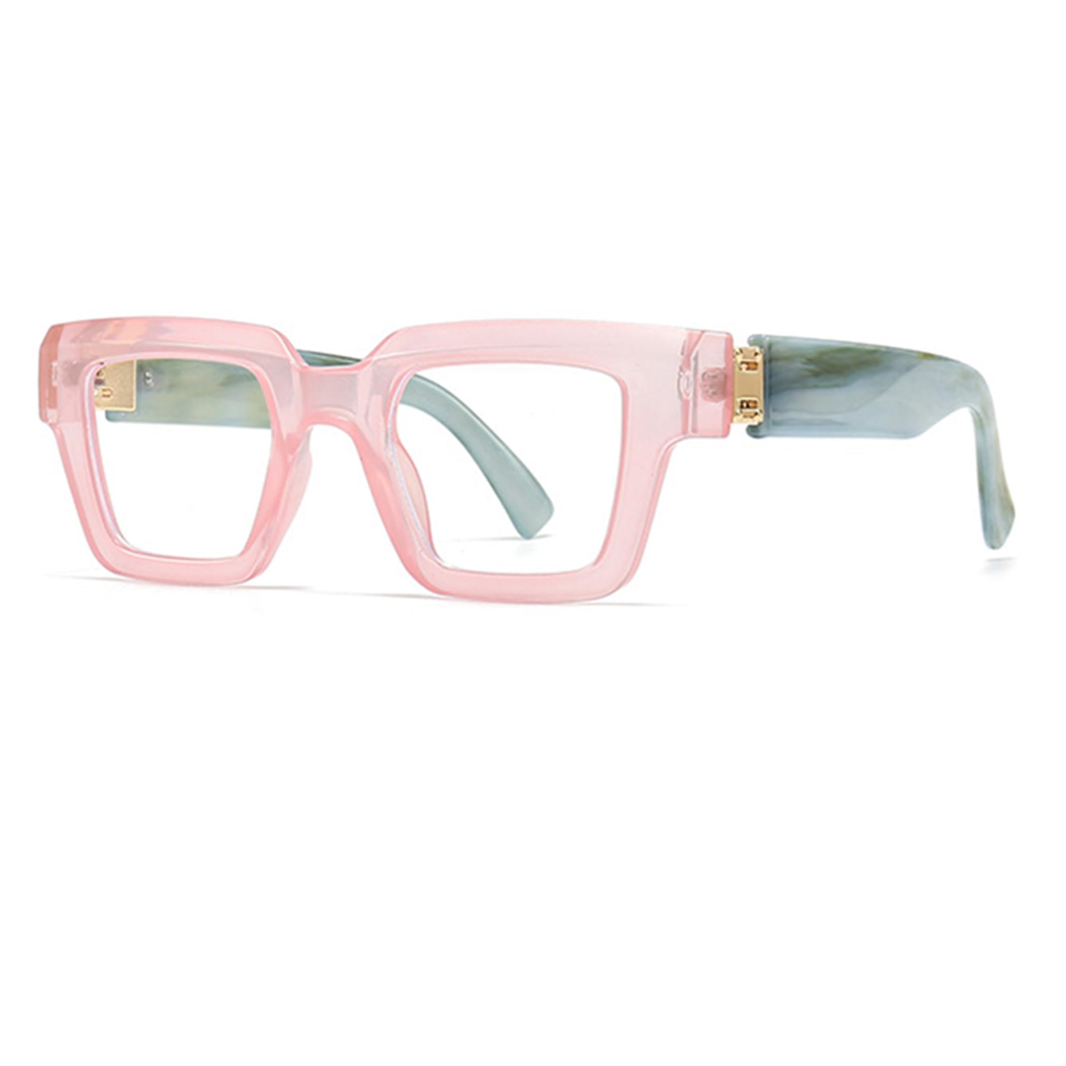 bullabulling Oprah Style Reading Glasses for Women Men, Fashion Square Blue Light Blocking Readers Lo5 (pink, 2.0, x)