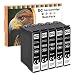 Produktbild D&C 5x Black Druckerpatronen Kompatibel für Epson 502 XL für Epson Expression Home XP-5100 Series XP-5105 XP-5115 WorkForce WF-2800 Series WF-2860 D WF-2860 DWF WF-2865 DWF Drucker, 5x Schwarz