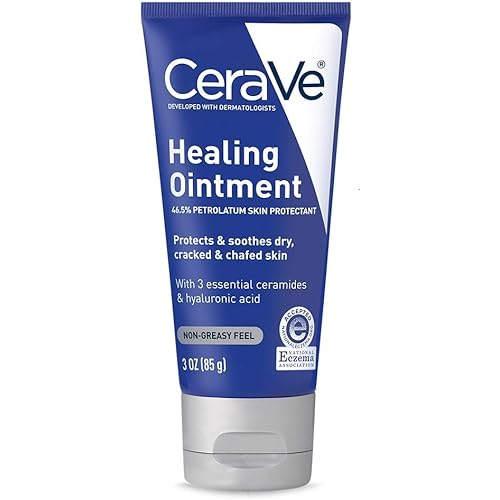 CeraVe Healing ointment | 3 ounce | cracked skin repair skin protectant with petrolatum ceramides | lanolin & fragrance free, 3 Ounce