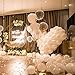 TUPARKA Balloon Arch Garland Kit,113PCS White Gold Confetti Balloons , Dot Glue Balloon Decorating Strip Tape ,Garland Making Accessories for Baby Shower Wedding Birthday Graduation Party Decorations
