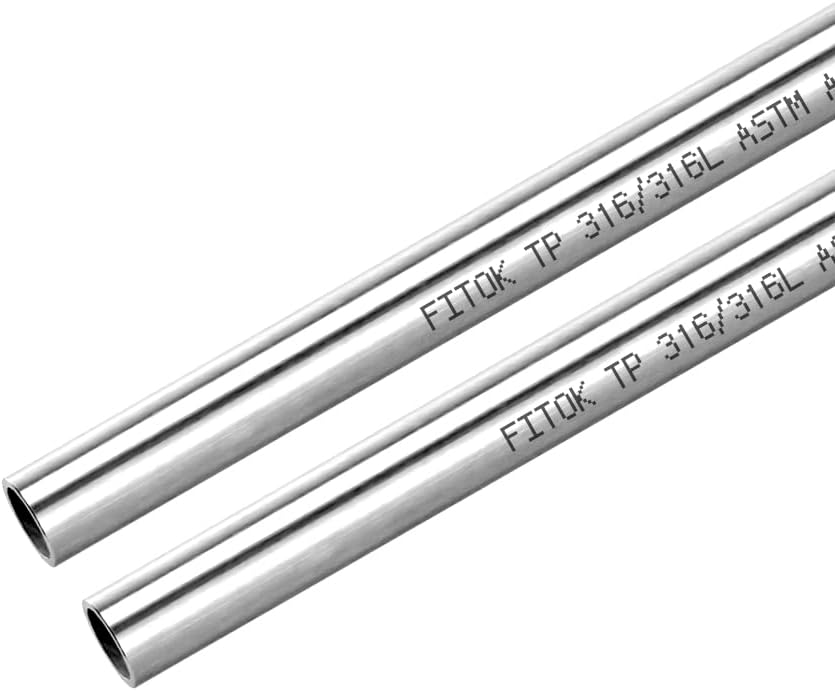 316/316L Stainless Steel Seamless Tubing 3/4" OD  0.065" Wall  80" Length Tube Annealed ASTM A269 (2pcs)