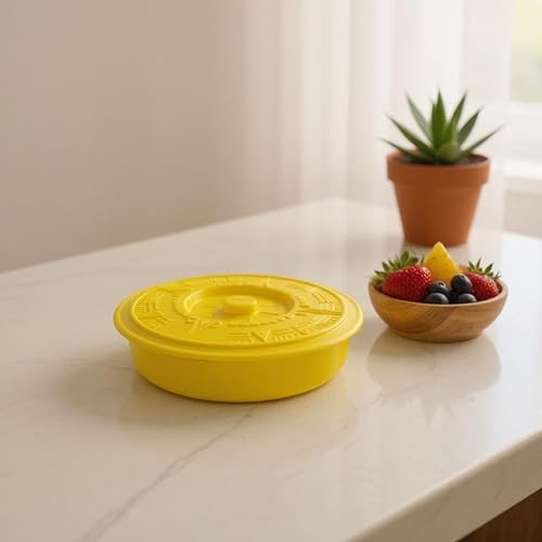 Miniatura 6 de Mi Pueblo Calentador de tortilla de plástico, Tortillero de plastico 7.5 pulgadas (paquete de 1) (amarillo, pequeño)