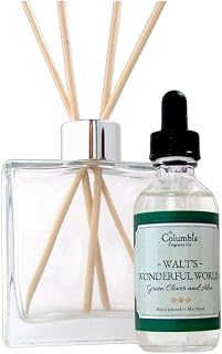Walt’s Wonderful World Reed Diffuser Oil – Disney Scent Diffuser Refill – Inspired by Disney World Resorts – Green Clover & Aloe Fragrance Oil for Long-Lasting Home Scent