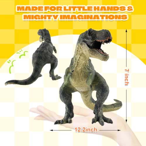 Image of PATPAT PVC Tyrannosaurus Rex Dinosaur Toy, Realistic T-Rex Figurine Ornament, Collectible Jurassic Dino Model for Kids Gift, Educational Play & Home Decoration, 31x13x17cm