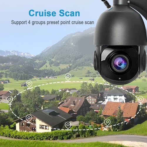 Agwuoetr Auto Human Tracking Security Camera 2MP IMX415 Capteur 36x Zoom Poe WiFi IP Speed Dome Cameras Audio 100m IR 4K EU Plug – Image 5