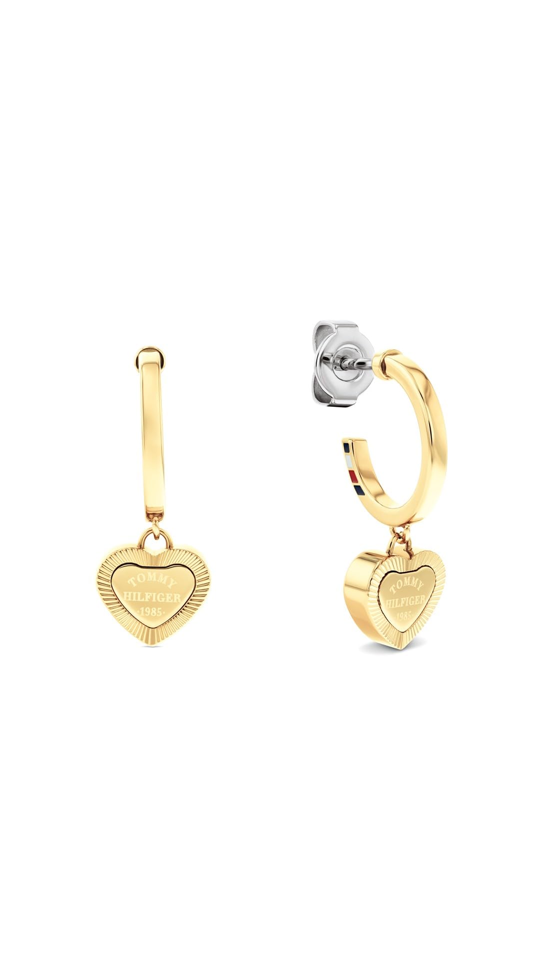 Tommy Hilfiger Jewelry Women's Hoop Earrings In Stainless Steel with Yellow Gold Plating - 2781014