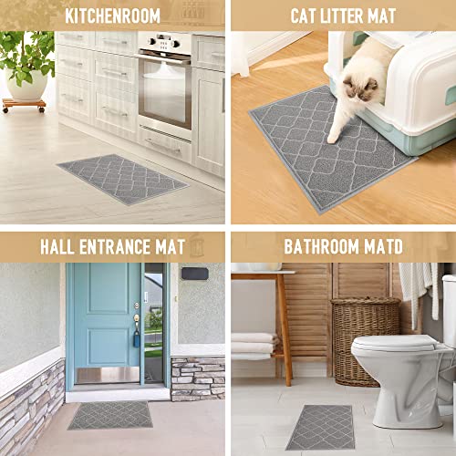 Heeyoo Cat Litter Mat, Large Kitty Litter Box Mat 23 X 14 Inches, Litter Trapping Mat With Waterproof And Non-Slip Backing, Keep Floors Clean, Soft On Kitty Paws #TOP6