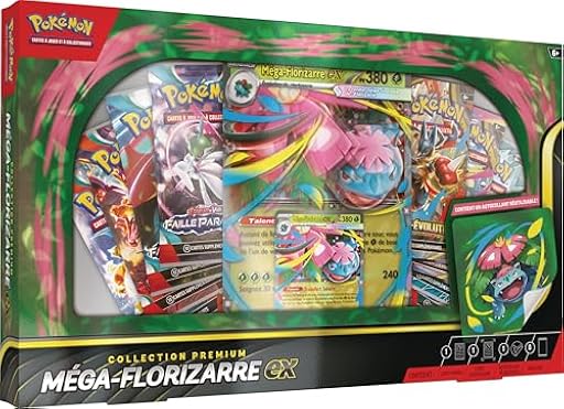 Pokémon: Colección Premium Mega Florizarre-ex (1 Tarjeta Promocional Brillante, 1 Tarjeta Promocional Grande lenticular y 8 Refuerzos) del JCC Pokémon | Ya disponible en tu tienda friki favorita! En mundofriki.es! Pokémon: Colección Premium Mega Florizarre-ex (1 Tarjeta Promocional Brillante, 1 Tarjeta Promocional Grande lenticular y 8 Refuerzos) del JCC Pokémon | Ya disponible en tu tienda friki favorita! En mundofriki.es!