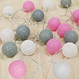 Decoración romántica: las cadenas de luz brillan de forma agradable y clara. Es realmente una buena idea. Para el interior, decoración de la habitación, dormitorio, cortina, boda, fiesta, Halloween, terraza, Navidad, balcón, etc. Un gran regalo para niñas, adolescentes, bebés y niños.