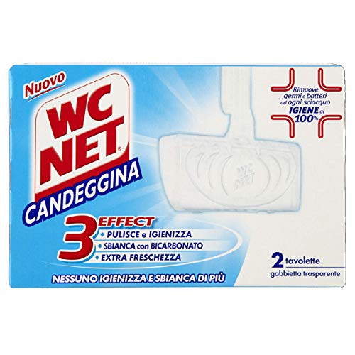 WC Net – Blanchissant, avec perles de bicarbonate, 2 tablettes de 40 g