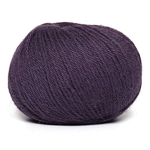 100% Alpaca Yarn Wool Set Of 3 Skeins Dk Worsted Weight - Heavenly Soft And Perfect For Knitting And Crocheting (Purple, Dk/Worsted) #TOP1