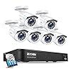 ZOSI 1080p Home Security Camera System Outdoor Indoor, H.265+ 5MP Lite CCTV DVR Recorder 8 Channel with Hard Drive 1TB…