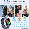 Csasan Smart Watch para Hombre Mujer (Responder/Hacer Llamadas), Pantalla HD de 1.91", Smartwatch con Monitor de Frecuencia Cardíaca/Sueño/Pasos, 100+ Modos Deportivos, Impermeable IP68, Monitor de Actividad para Android iOS, Azul Marino 8