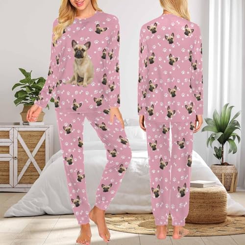 M YESCUSTOM Custom Pajama Sets for Women Men Personalized Matching Face Pajama Pjs for Family Customize Funny Sleepwear Gift2