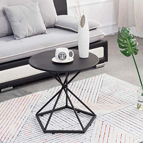 FCSFSF Chair Side Table Iron Coffee Table Round Metal Sofa Corner Tabl