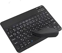 Combo Teclado e Mouse sem Fio Bluetooth Ultrafino e Recarregável para Tablets e Celulares Compatível com Windows/Mac/Android Para Lite P610 Tab S6 - Preto