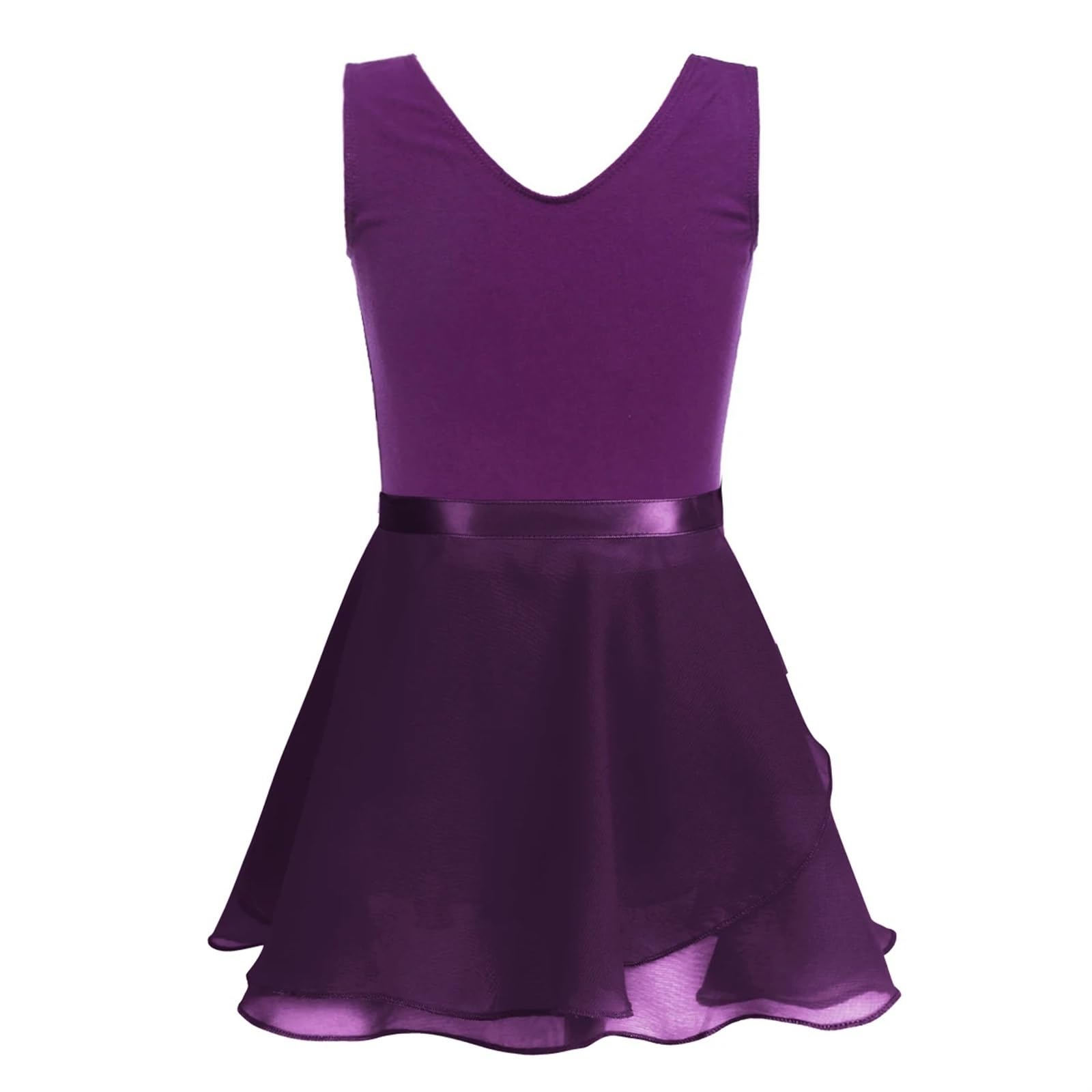 Conjunto de leotardo de ballet for niñas, tutú de bailarina, traje de entrenamiento for gimnasia, patinaje y falda de gasa atada Para las bailarinas