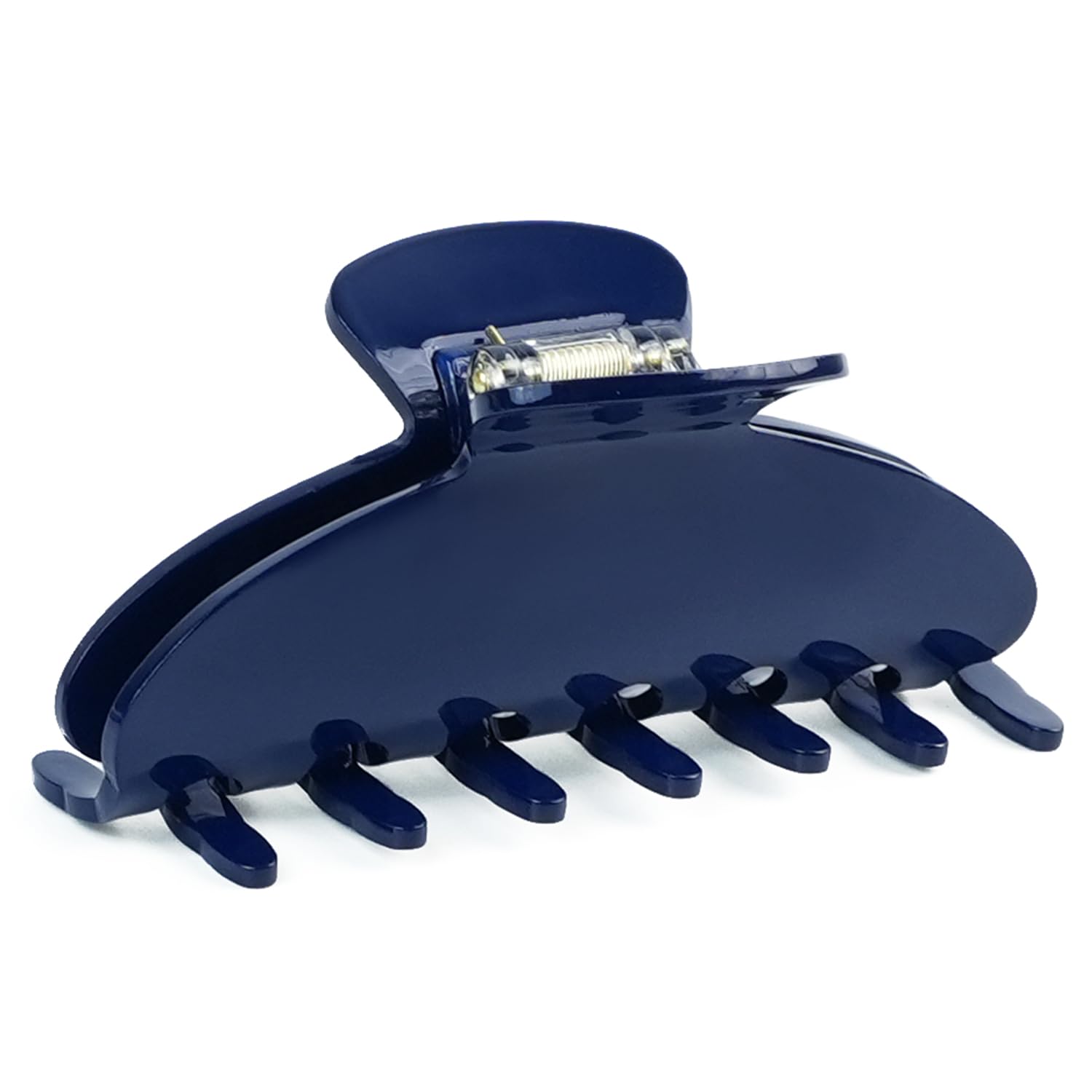 Photo 1 of MAORULU Cute Claw Clip for Women – 4'' Large Acetate Hair Clips for Thick Thin Curly Long Hair, Durable Hair Clamp Non-slip Jaw Clip, Strong Hold, Stylish French Design (Navy Blue)