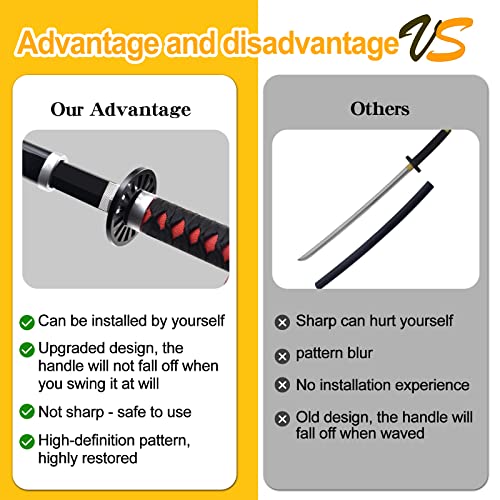 Tanjiro Sword,Bamboo Demon Slayer Sword, Tanjiro Katana -41 Inchfor Role-Playing And Collection.anime Original Texture. #TOP2