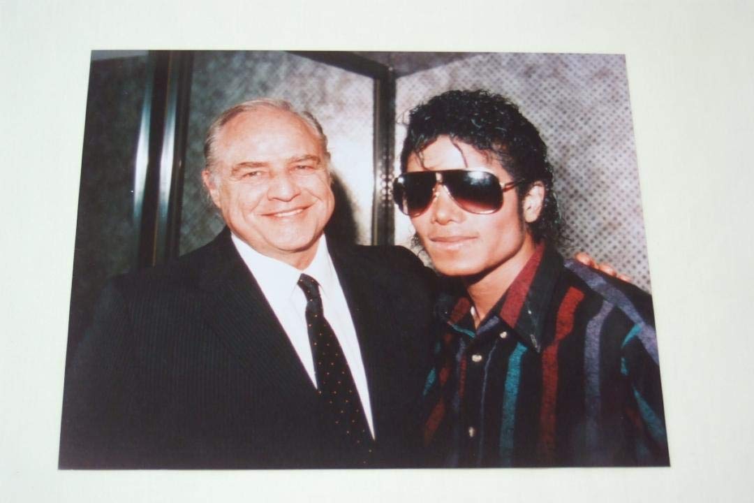 マイケル・ジャクソン(MJ)&マーロン・ブランド-オリジナル・カラー写真 マイケル・ジャクソン(MJ)&マーロン・ブランド-オリジナル