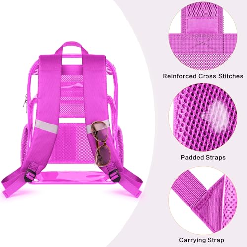 Image of PAMANO Clear Backpack, Heavy Duty Transparent Reinforced Bottom See Through for College, Travel Work Security