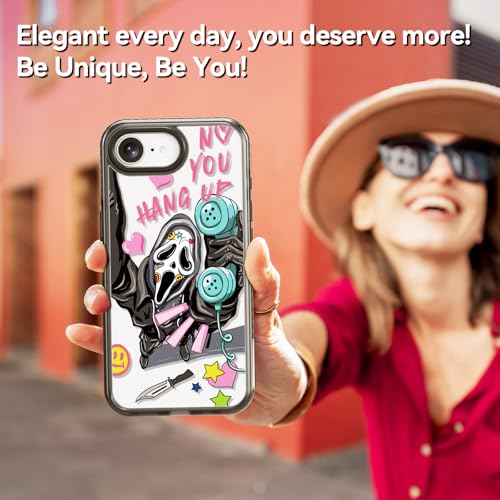 Coque iPhone 16E squelette noir rigide antichoc 6,1" - 6