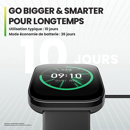 Amazfit Bip 5, 46 mm, SmartWatch Grand écran, appels Bluetooth, Alexa, Suivi GPS, Batterie durée de 10 Jours, Suivi de la Condition Physique avec fréquence Cardiaque, Surveillance de SO2 – Image 4