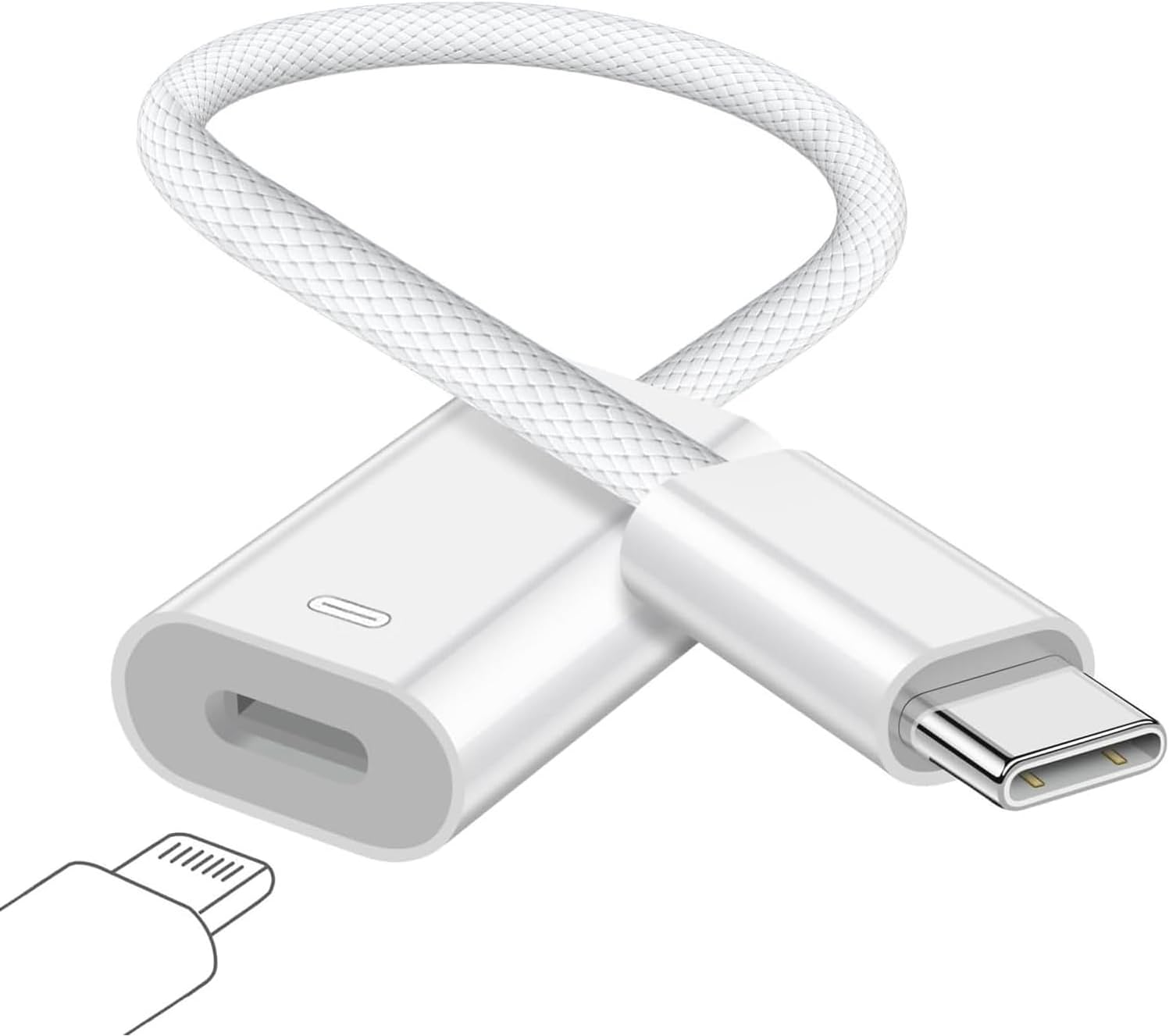 USB C to Lightning Audio and Charge Adapter Cable USB Type C Male to Lightning Female HiFi Audio Headphones 60W Fast Charge & Data Fit with iPhone 15, iPad Pro/Air, MacBook, Galaxy S23, Pixel 7 6