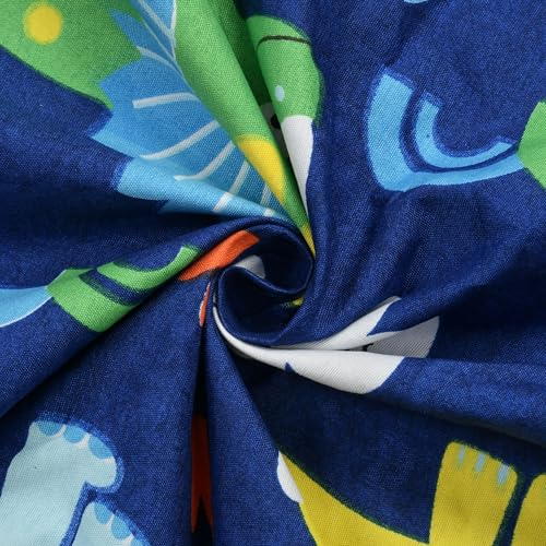 Image of Dino Combo Bed with Comforter for Kids | 60x90 Inch Soft & Cozy Bedding Set | Lightweight Pillow | Cute Dinosaur Print Single Bed Sheet