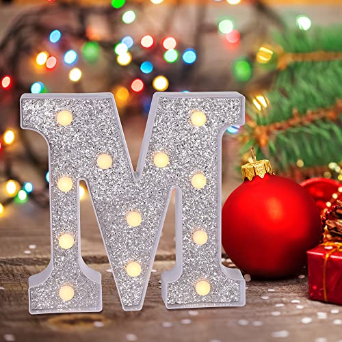 Foaky Led Letter Lights Sign Light Up Silver Letters Letter Sign For Night Light Birthday Party Battery Powered Christmas Lamp Girls Gifts Home Bar Decoration (K) #TOP6