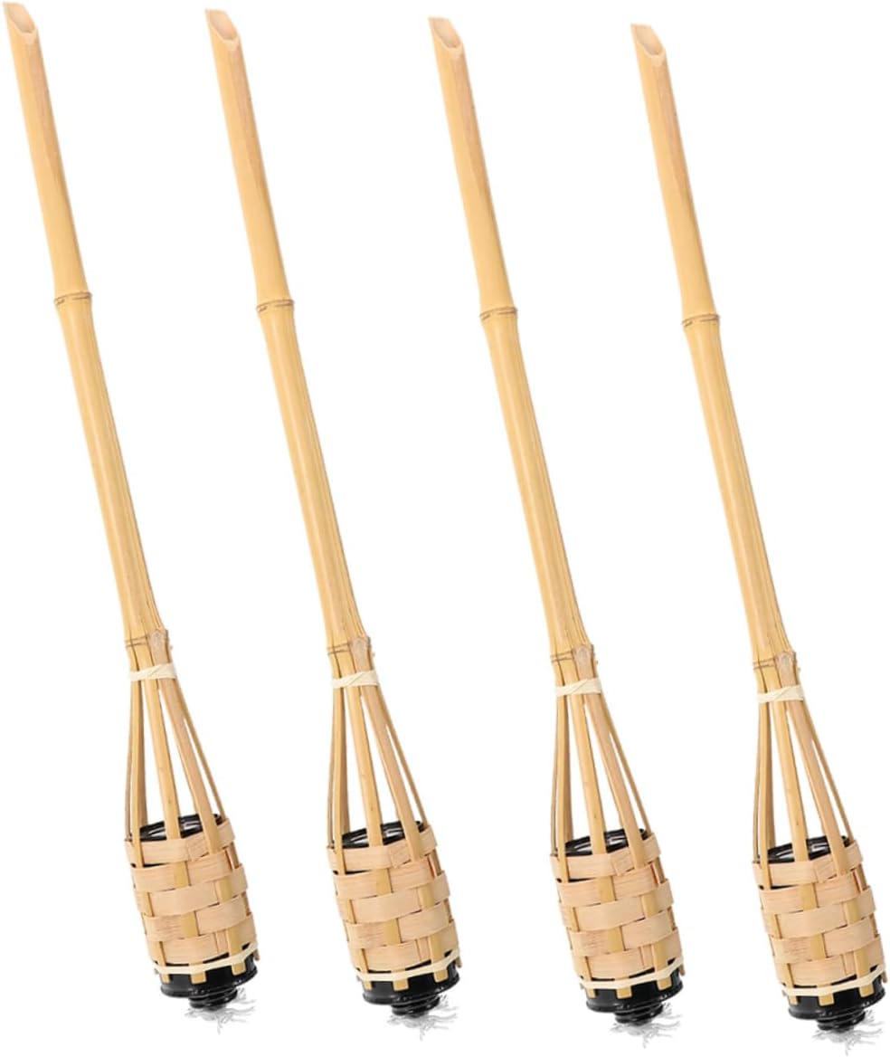4pcs Torch Decorative Garden Torches for Outdoor Lighting for Weddings Parties and Festivals Sturdy Oil Lamps with Ground Stake for Pathway Decoration
