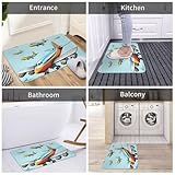 RLDOBOFE Doormat Cartoon Airplane Front Door Mat Non-Slip Welcome Mats Washable Floor Mat Indoor Outdoor Entrance Mat Absorbent Guard Doormat for Kitchen Bedroom Bathroom Home Decor 16 x 24 Inch - Image 6