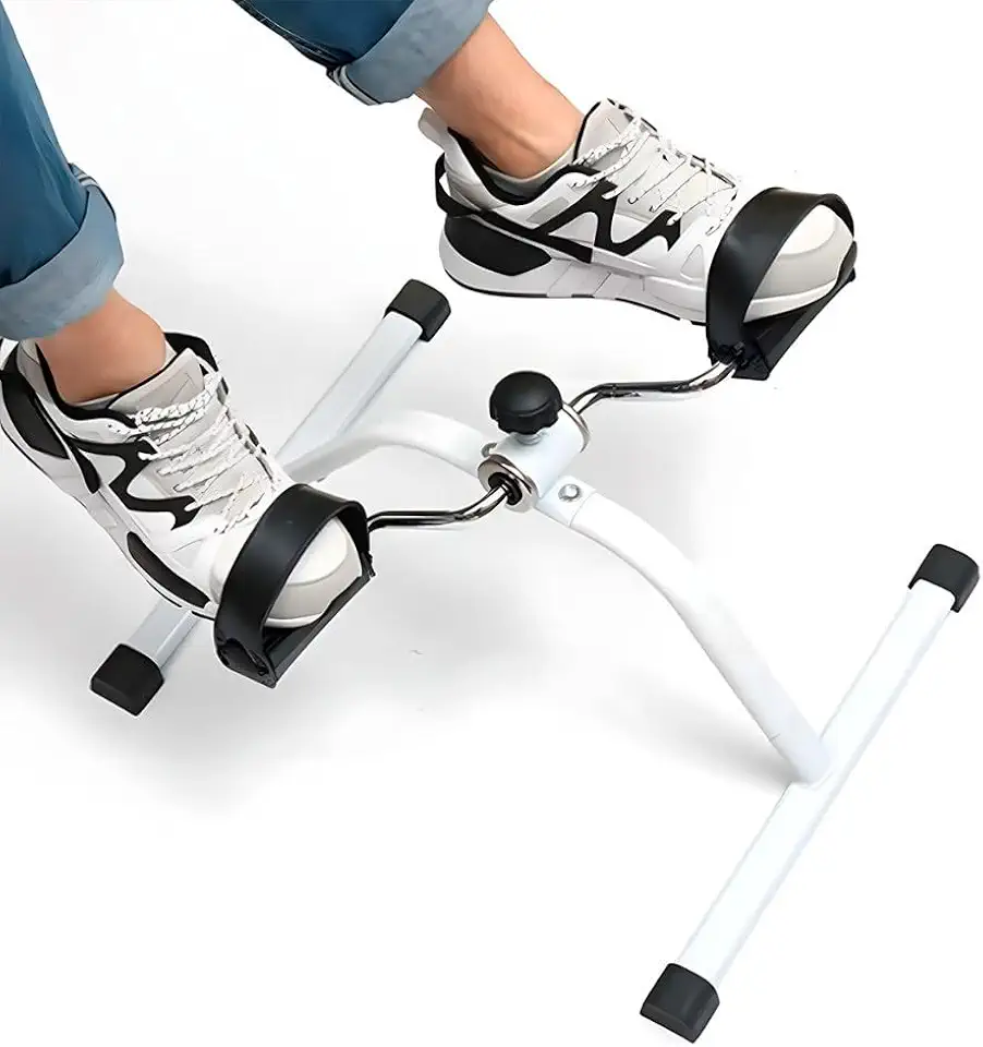 Mini Ciclo Bicicleta Ergométrica Portátil com Ajuste de Resistência – Bike para Exercício de Braços e Pernas Uso Doméstico Baixo Impacto