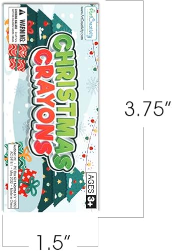 Miniatura 4 de ArtCreativity Crayones de Navidad para niños a granel, 12 cajas, cada caja con 4 crayones de colores, ideales para paquete de recuerdos de fiesta,