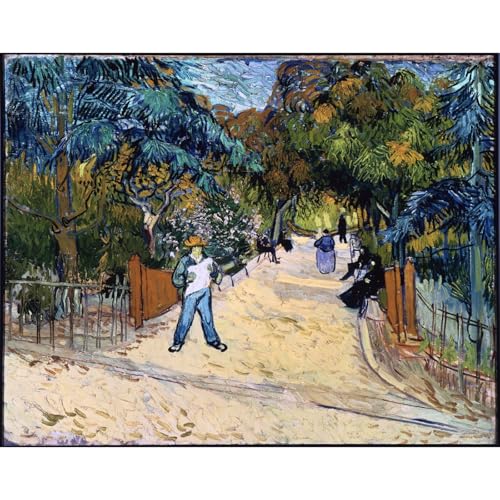 Impression giclée Van Gogh de l'Entrée des jardins d'Arles en toile roulée de grande taille